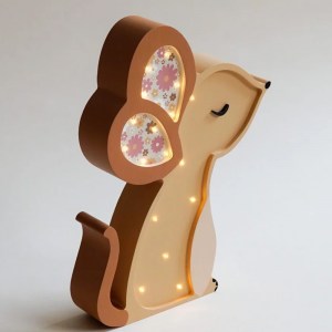 Detské drevené svetlo / stolná lampička do izby na ovládanie