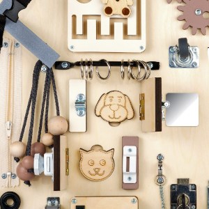 Montessori tabuľa (activity board) - MAXI medveď pre deti - manipulačná doska