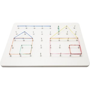 Geoboard - náučná hra / drevená doska s gumičkami 35 cm - GEOPLÁN