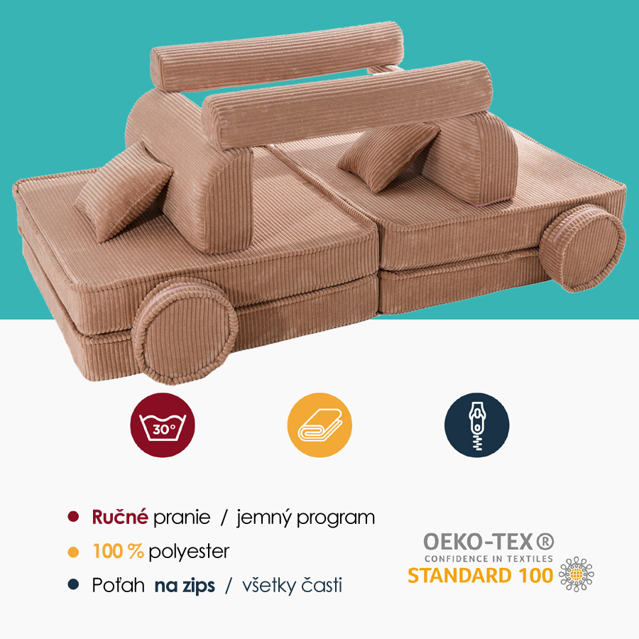 Veľký skladací penový bunker / detské ihrisko / pohovka - SOFA premium