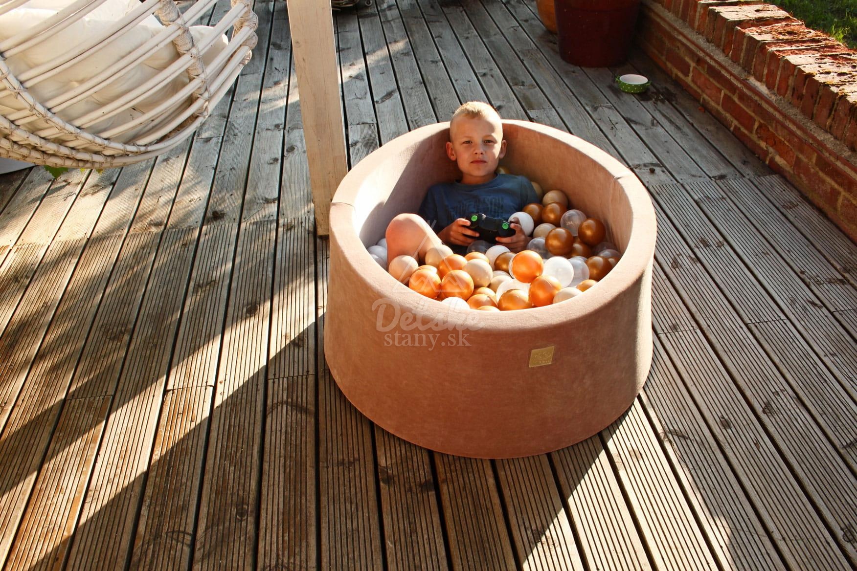 Detský suchý bazén EXCLUSIVE MeowBaby® ZAMAT model Teddy Bear s guličkami 250 ks (90x40cm)
