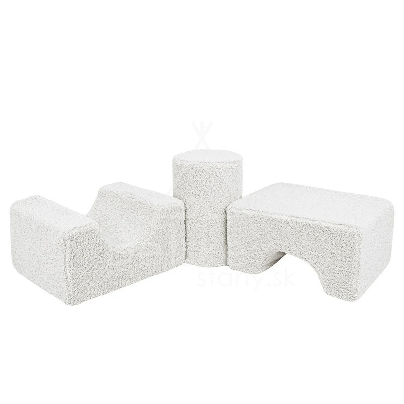 Penová hracia zostava / 3 dielny set - Shape TEDDY Bearly - WHITE