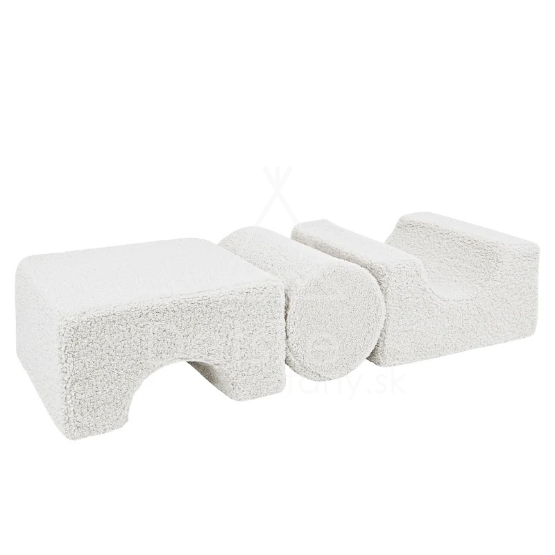 Penová hracia zostava / 3 dielny set - Shape TEDDY Bearly - WHITE