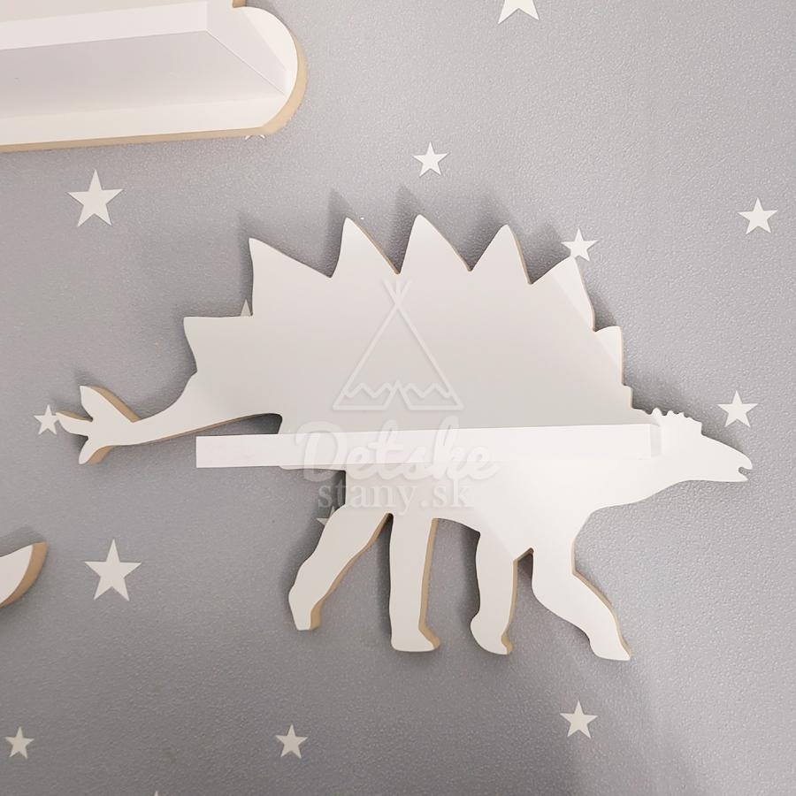 Drevená detská polička DINO - model Stegosaurus