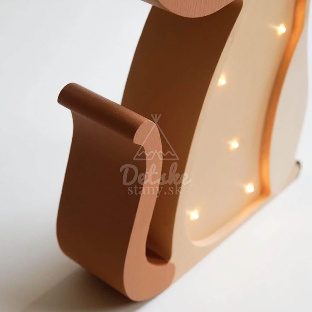 Detské drevené svetlo / stolná lampička roomGAGA - MYŠKA