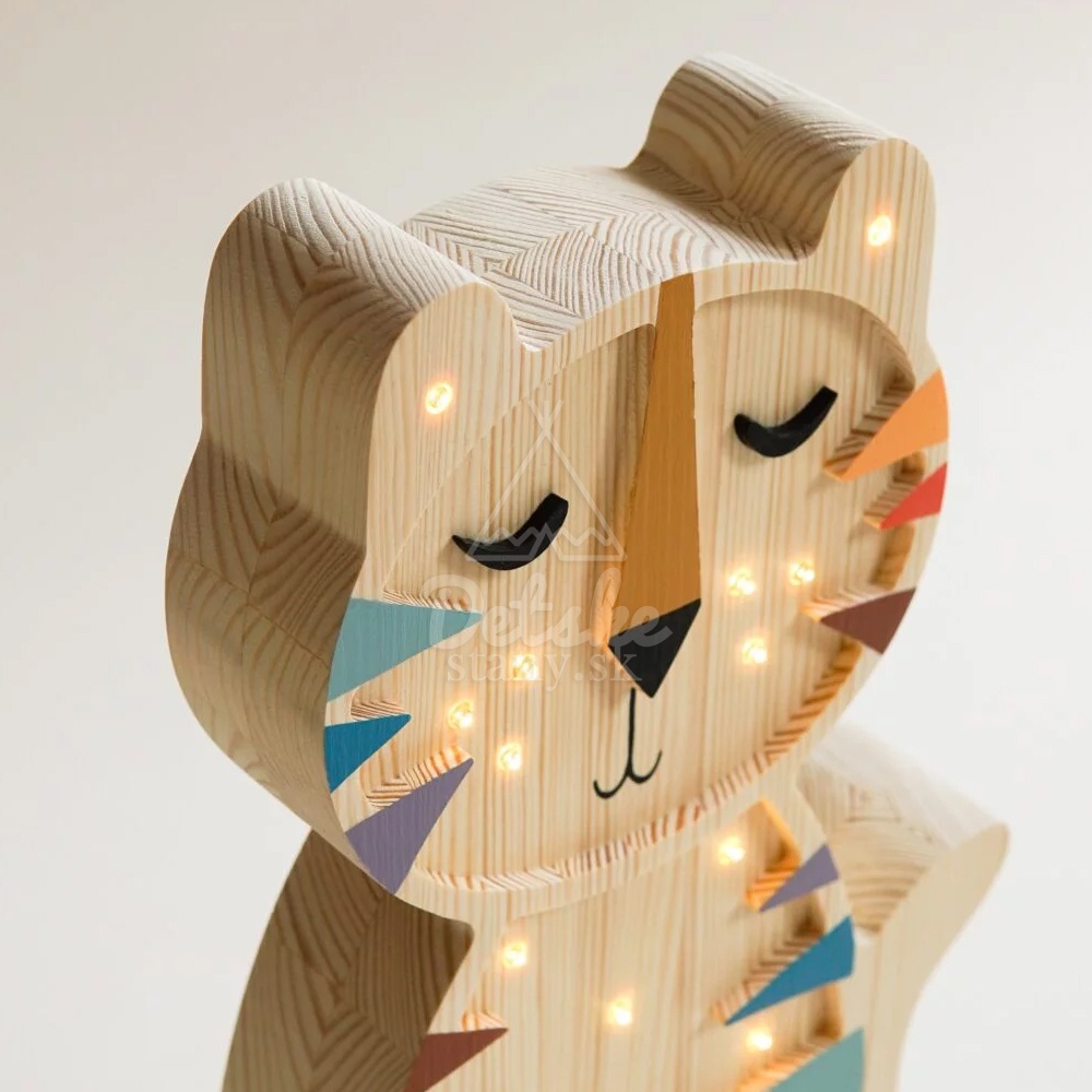 Detské drevené svetlo / stolná lampička roomGAGA - TIGER