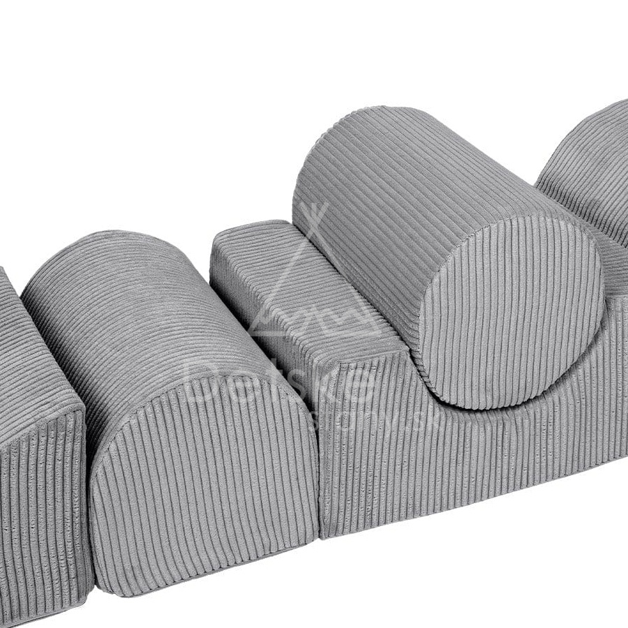 Penová hracia zostava BABY / 5 blokov na cvičenie - Corduroy Estetic GRAY