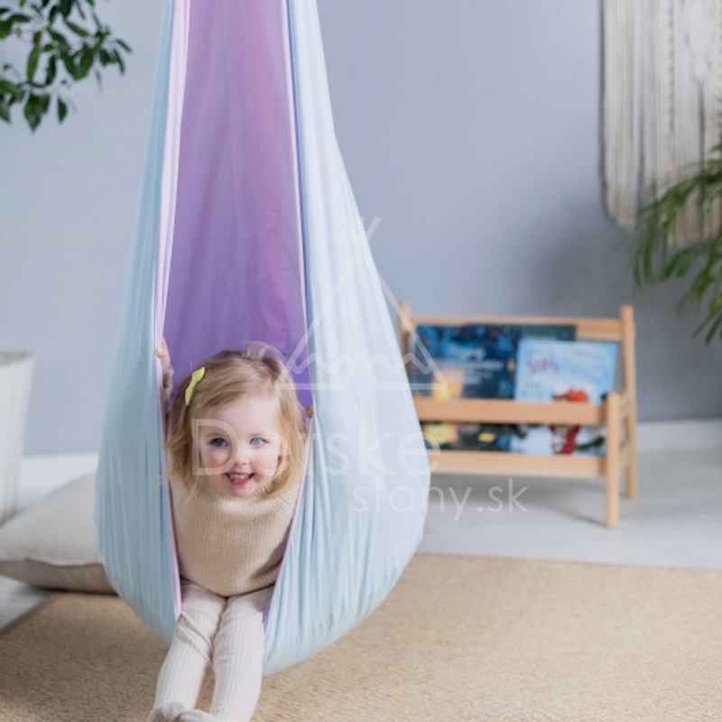 Závesná hojdačka látková - hojdacia kvapka - laliový sen