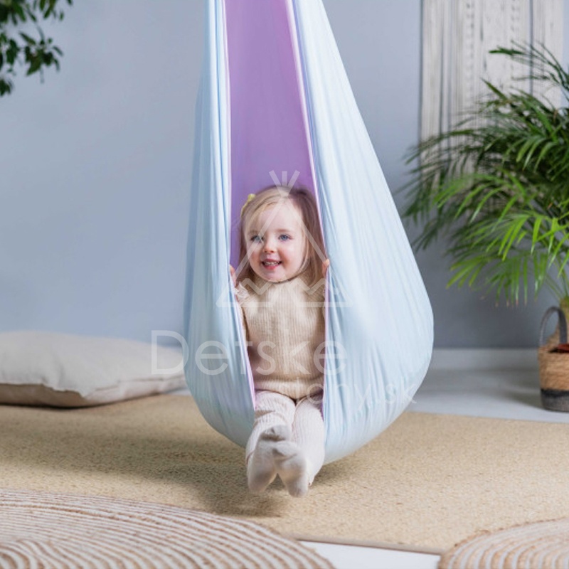 Závesná hojdačka látková - hojdacia kvapka - laliový sen