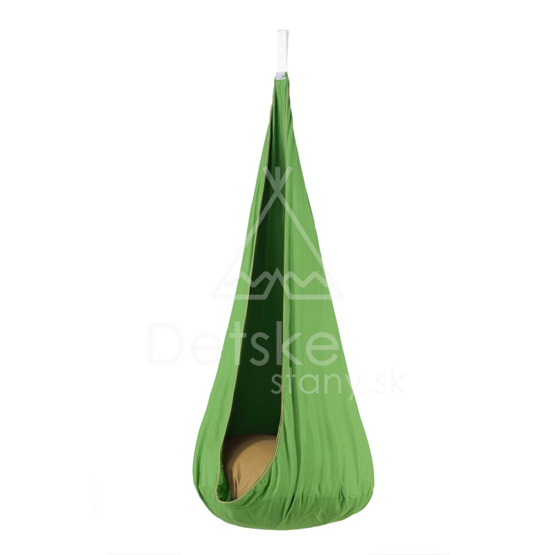 Závesná hojdačka látková - hojdacia kvapka - Zelená tráva