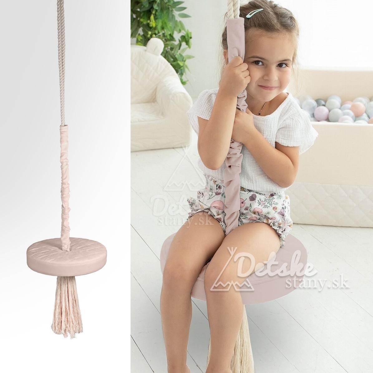 Interiérová hojdačka Ring Swing do detskej izby - Soft Pink