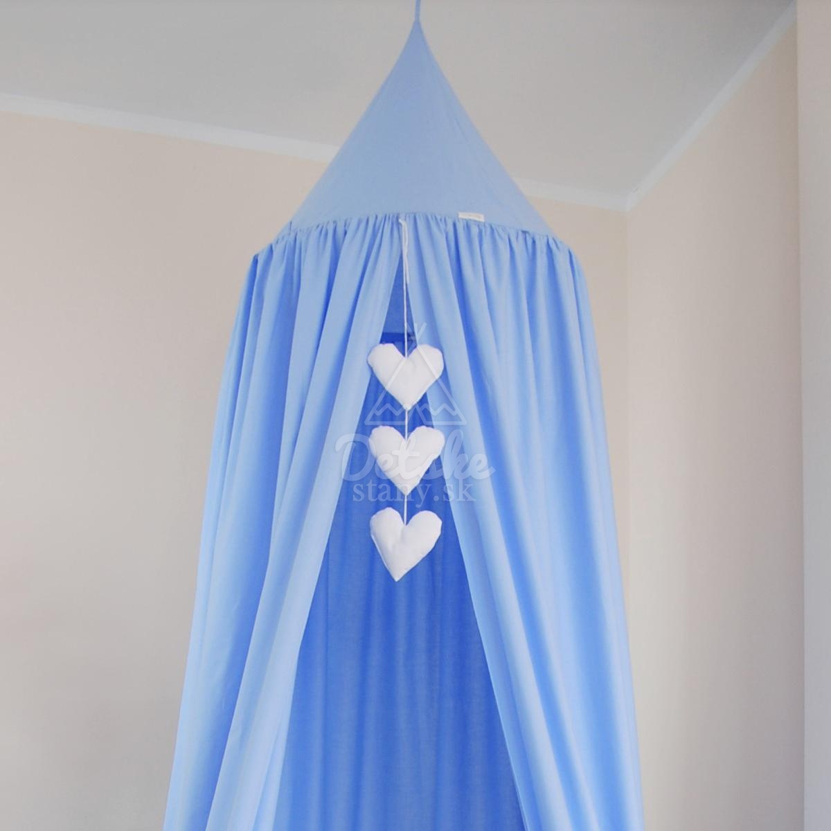 Bavlnený baldachýn / závesný stan (275 cm) - modrý