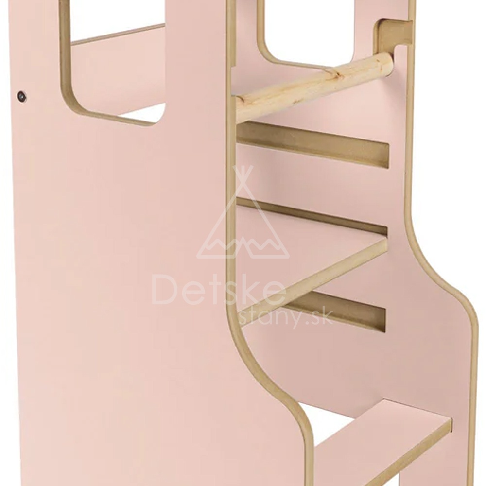 Učiaca veža MDF | Wooden MeowBaby® Kitchen Helper - Pink