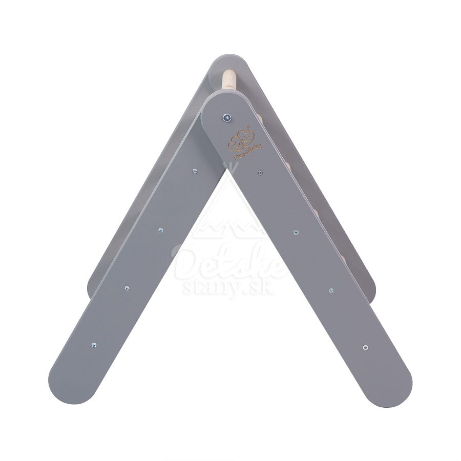 Montessori Piklerovej triangel (drevený trojuholník) JUNIOR - nature / šedý