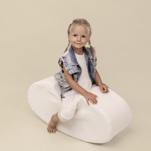 Detský penový taburet / hojdačka Bean Shape - BOUCLE 