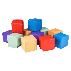 Penové stavebné bloky / SET 12 hracích kociek - model COLOR