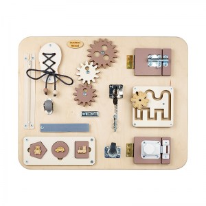 Montessori tabuľa (activity board) pre deti - MIDI SMART - nature