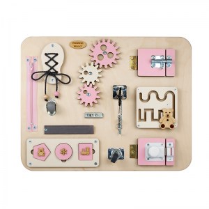 Montessori tabuľa (activity board) pre deti - MIDI SMART - ružová