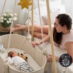 BOHO závesná kolíska na lanách BabyCare