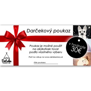 Darčekové poukážky na nákup v eshope