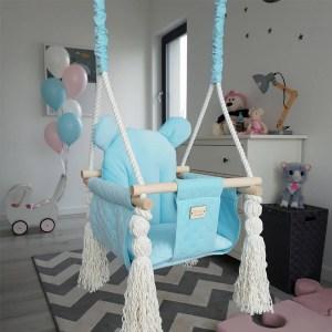 Detská hojdačka Velvet Swing s operadlom