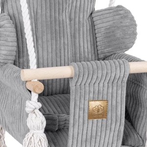Detská hojdačka Bear Swing s pásom - Corduroy Estetic