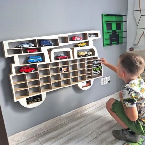 Veľký organizér na malé autíčka / angličáky - model POŽIARNA STRÁŽ XXL