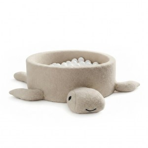 Detský suchý bazén Turtle EXCLUSIVE Boucle s guličkami 200 ks (ø 90cm) soft CAPPUCCINO
