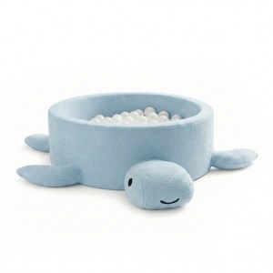 Detský suchý bazén Turtle EXCLUSIVE Boucle s guličkami 200 ks (ø 90cm) soft BLUE