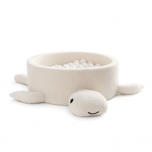 Detský suchý bazén Turtle EXCLUSIVE Boucle s guličkami 200 ks (ø 90cm) soft BEIGE