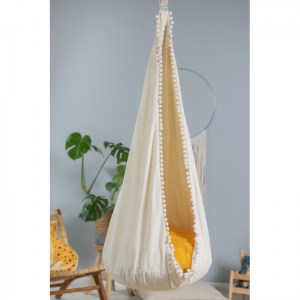 Závesná hojdačka látková do izby - hojdacia kvapka kukla