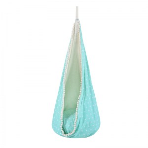 Závesná hojdačka látková - hojdacia kvapka - zelenkavé nebo