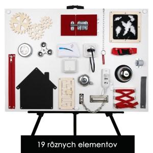 Veľká manipulačná doska / activity board 70cm - Montessori tabuľa pre deti