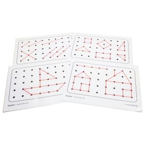 Geoboard - náučná hra / drevená doska s gumičkami 35 cm - GEOPLÁN