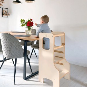 Učiaca veža MDF - wooden MeowBaby® (Montessori pomocník v kuchyni pre deti) Kitchen Helper