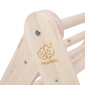 Veľká hracia zostava - Montessori drevené triangle + šmykaly + lezecké steny + plošina