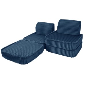 Rozkladacia variabilná pohovka SOFA BASIC Churros hard - pohovka pre deti s hrubým dezénom / lehátko pre deti - 120 cm