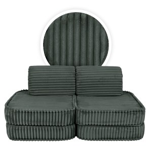 Rozkladacia variabilná pohovka SOFA BASIC Churros hard - pohovka pre deti s hrubým dezénom / lehátko pre deti - 120 cm