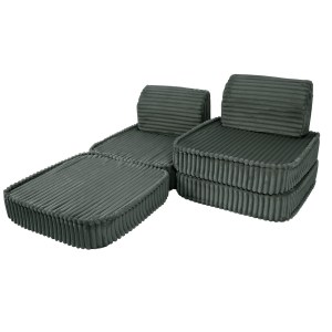 Rozkladacia variabilná pohovka SOFA BASIC Churros hard - pohovka pre deti s hrubým dezénom / lehátko pre deti - 120 cm