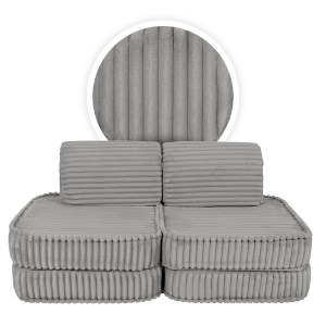 Rozkladacia variabilná pohovka SOFA BASIC Churros hard - pohovka pre deti s hrubým dezénom / lehátko pre deti - 120 cm