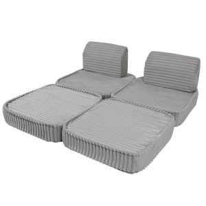Rozkladacia variabilná pohovka SOFA BASIC Churros hard - pohovka pre deti s hrubým dezénom / lehátko pre deti - 120 cm