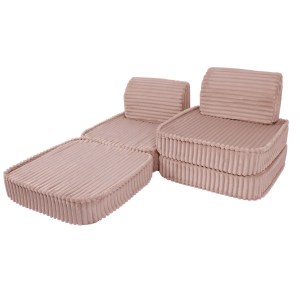 Rozkladacia variabilná pohovka SOFA BASIC Churros hard - pohovka pre deti s hrubým dezénom / lehátko pre deti - 120 cm