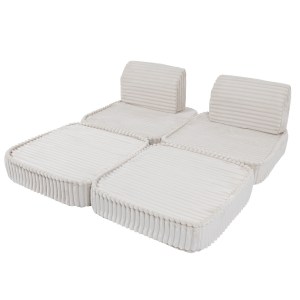 Rozkladacia variabilná pohovka SOFA BASIC Churros hard - pohovka pre deti s hrubým dezénom / lehátko pre deti - 120 cm