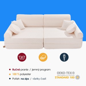 Veľký skladací penový bunker / detské ihrisko / pohovka - SOFA premium