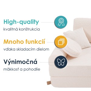 Veľký skladací penový bunker / detské ihrisko / pohovka - SOFA premium