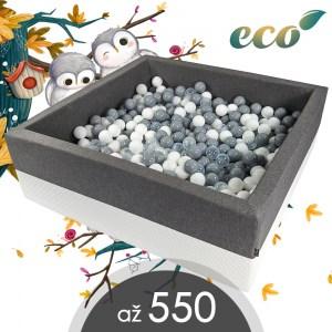 Štvorcový suchý bazénik BIG 120x120 s loptičkami až 550 ks - ECO