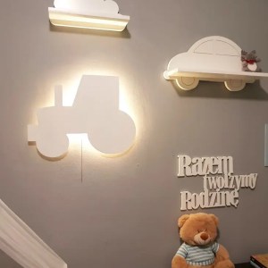 Detské LED svetielko do izby / lampička na stenu - traktor