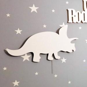 Detské LED svetielko do izby / lampička na stenu - DINO triceratops