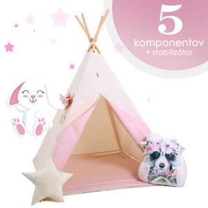 Teepee stan pre deti - set 5 komponentov so stabilizátorom