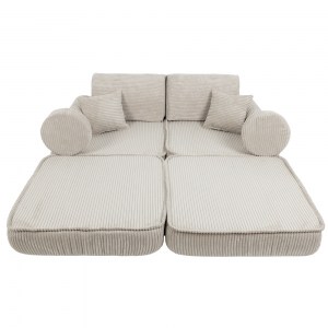 Variabilná pohovka / bunker - SOFA PLUS Corduroy Estetic - 120 cm